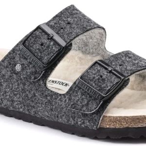 Birkenstock Arizona Double Wool Slide Sandal